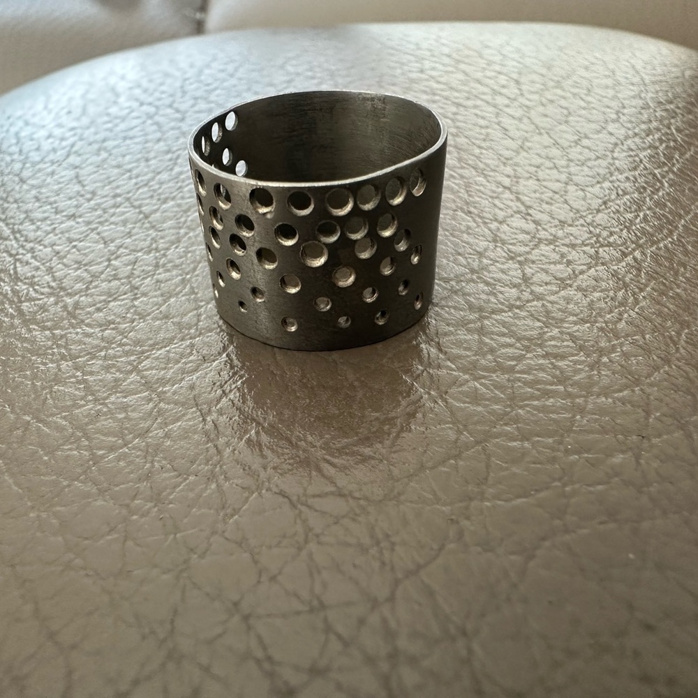 Unique Blackened Statement Ring - image 5